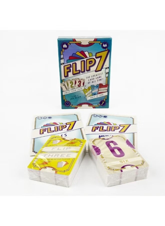 Flip فليب 7، التركيبة المثالية بين المخاطرة والاستراتيجية، لعبة ورق سريعة الإيقاع ومدمنة، سهلة التعلم والتعليم، مثالية لليالي الألعاب، من 3 لاعبين وما فوق، للأعمار من 8 سنوات وما فوق، وقت اللعب 20 دقيقة - Image 3